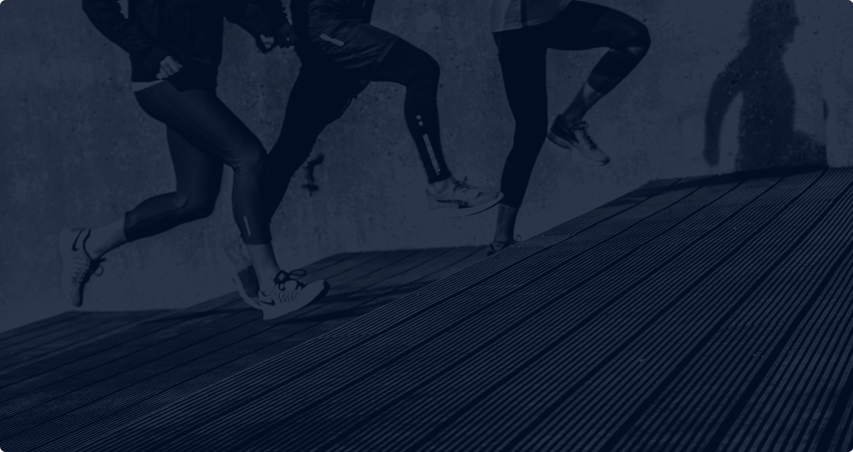 Runners in motion